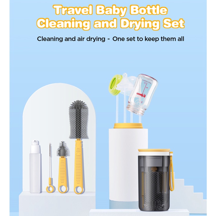 【New product】 2021 NEW YOTIME Travel Baby Bottle Brush Set With