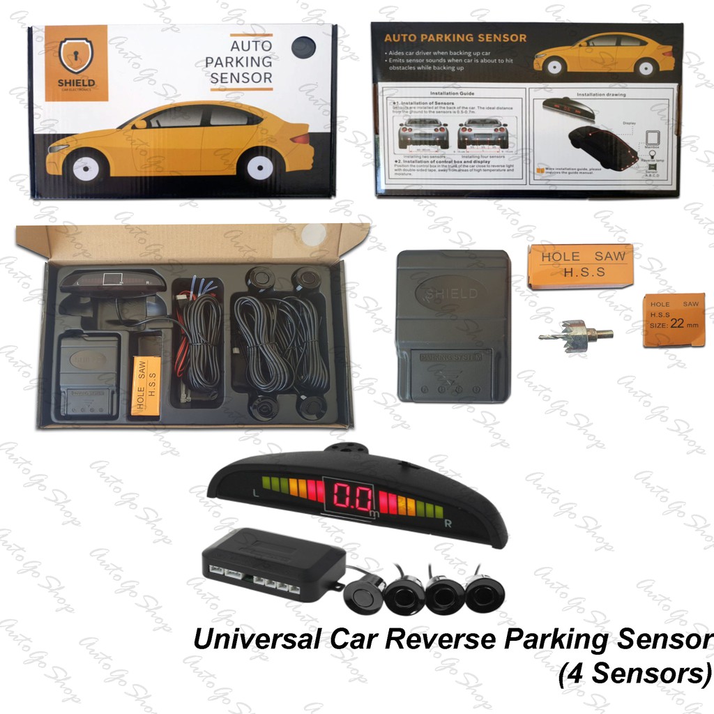 Universal Car Rear Bumper Reverse Parking Sensor (4 Sensors) | Shopee ...