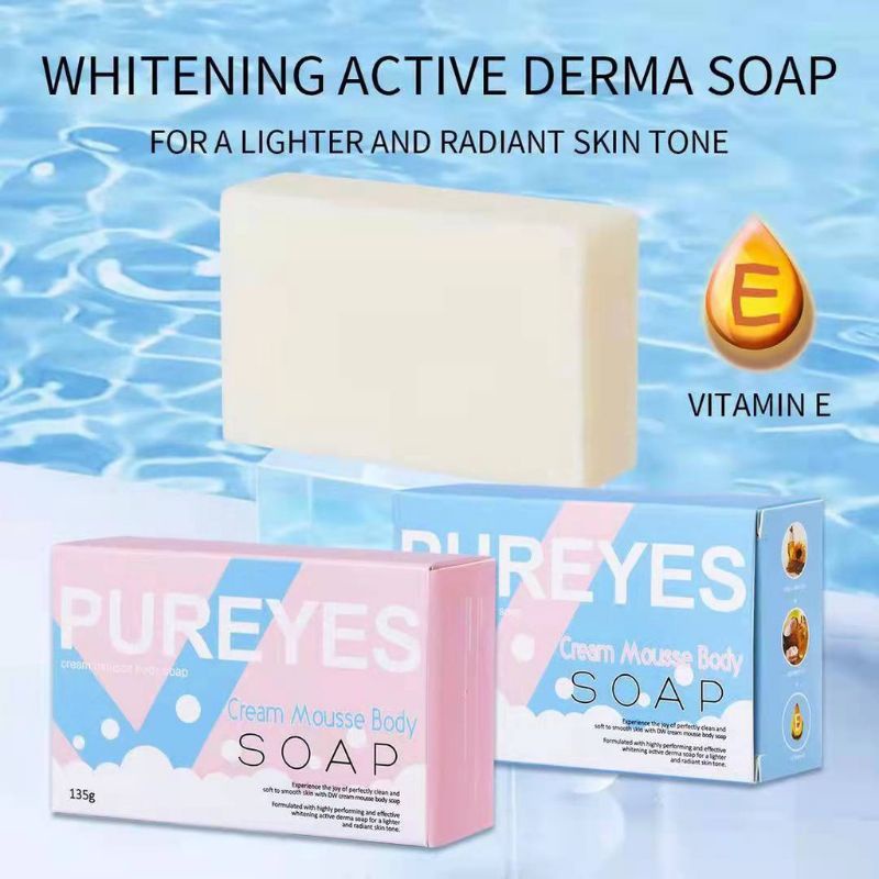Pureyes Vitamin Cream Mousse Body Whitening active derma soap 135g ...