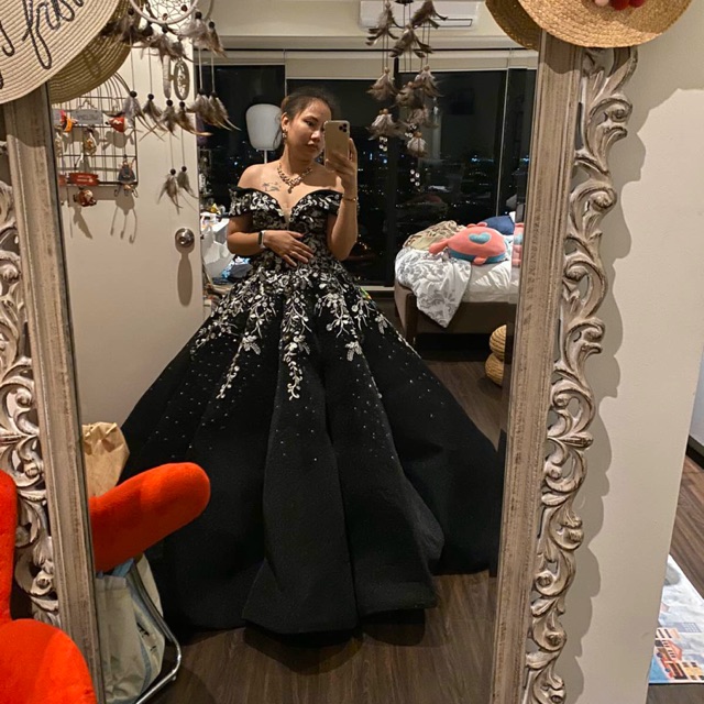 Black Ball Gown Used only once Shopee Philippines