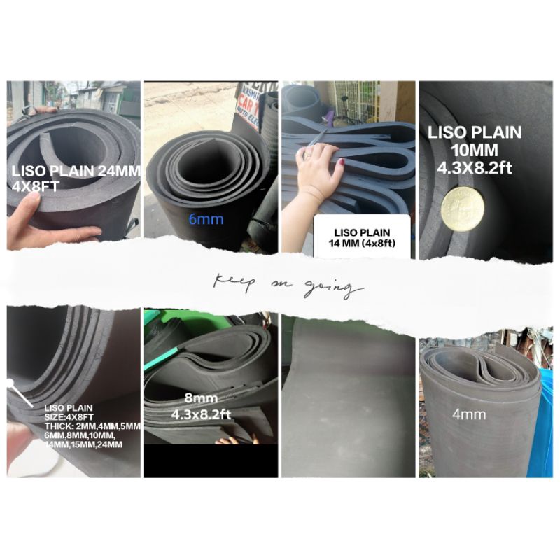 RUBBER MATTING water resistant thick: 4mm,5mm,6mm,8mm,10mm (4X8FT ...