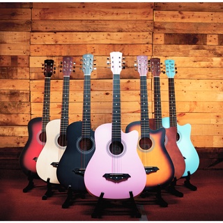 Slick 38 Inches Acoustic Guitar Colorful with Trussrod Colorful