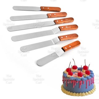 Cake Icing Spatula, Stainless Steel Angled Cake Frosting Spatulas with Wood  Handle, Hole Design, Cake Decor