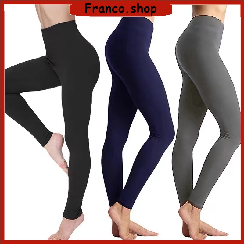 Franco Plain Legggings For Her Free Size Stretchable | Shopee Philippines