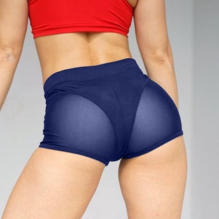 Plus Size Women Fashion Booty High Waisted Shorts with Transparent Part  Pole Dancing Ruffled Hot Pants