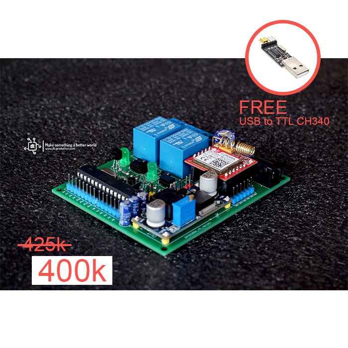 Gsm PCB controller (sms switch,IoT board, project arduino SIM800L ...