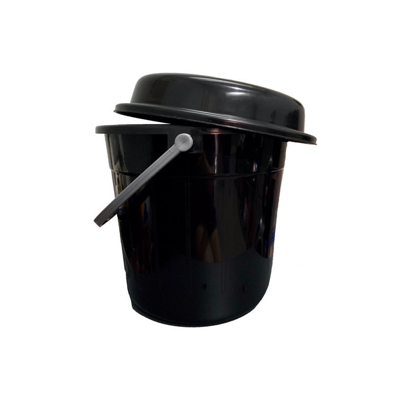 ☄ 4-Gallon Black Pail With Cover And Plastic Handle (Mdb) | Shopee ...