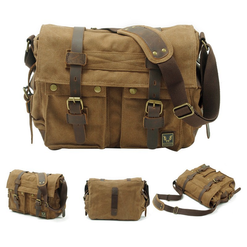 Vintage Canvas Camera Bag Padding Case Travel Waterproof GOB Shopee