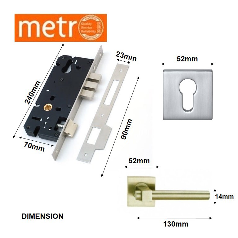 Italian Stainless Door Lock Main Door Inside Mortise Lock Set | Shopee ...