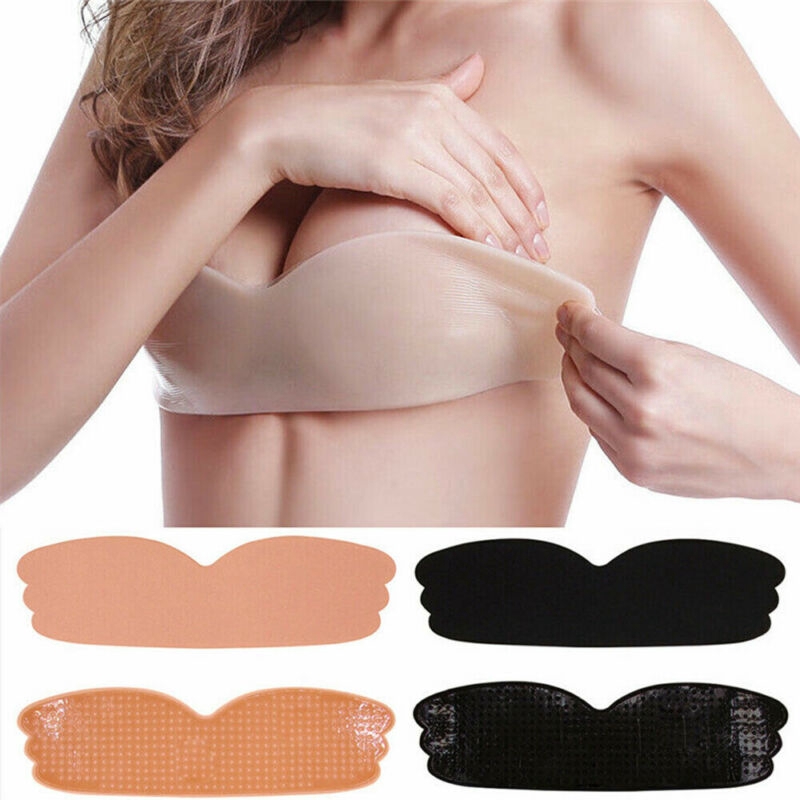 Sexy Silicone Adhesive Stick On Gel Push Up Strapless Invisible