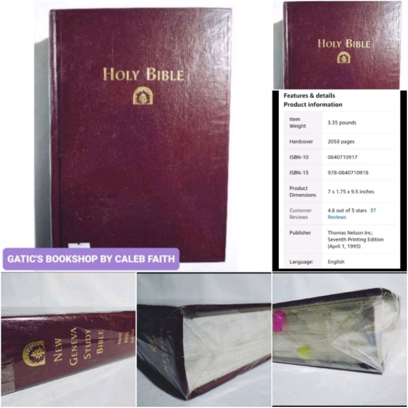 BIBLE: NEW GENEVA STUDY BIBLE NEW KING JAMES VERSION, | Shopee Philippines