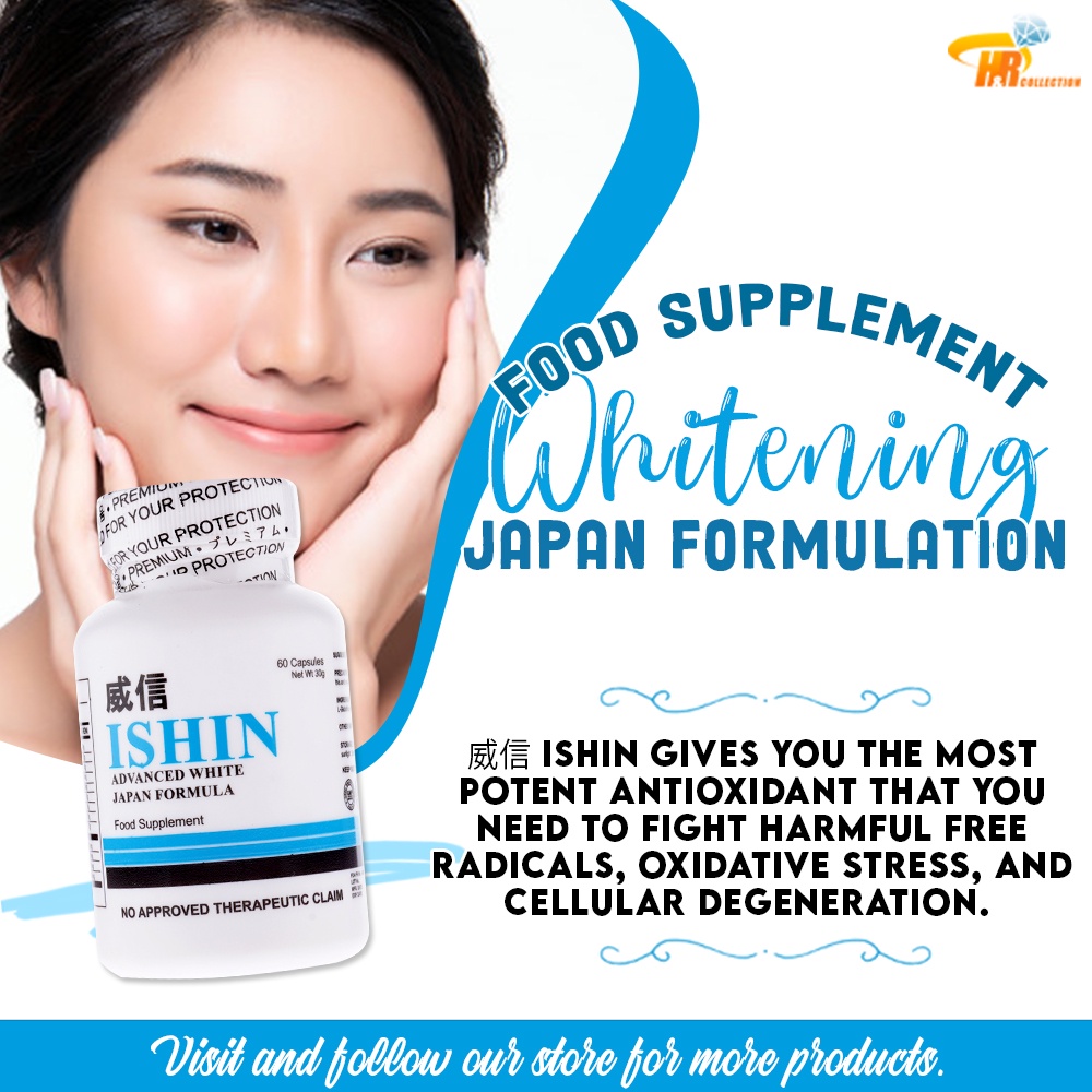 Ishin Advanced White Japan Formula 60 Capsules Beauty and Food Supplement Whitening Antiaging