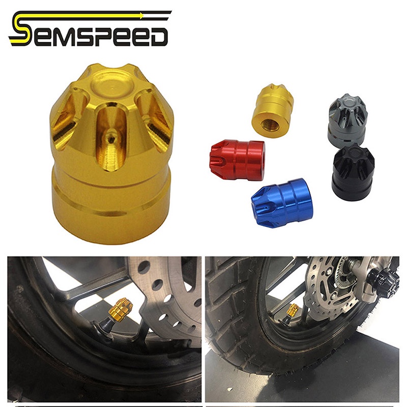【SEMSPEED】 Wheel Tire Valve Caps Tyre Rim Stem Cover Bolt Waterproof ...
