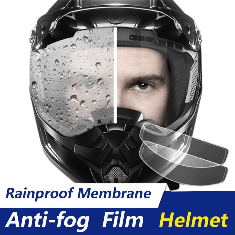 2 Pcs 9.65 x 3.46 Rain Proof Anti Fog Film for Motorcycle Helmet  Universal