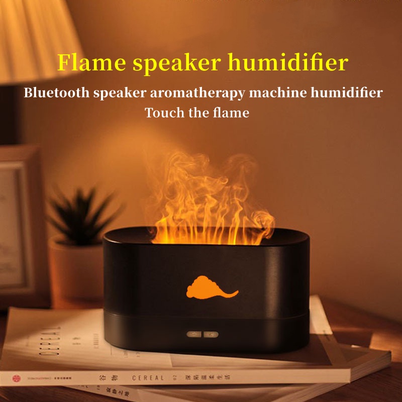 Wireless Bluetooth Audio Flame Humidifier Diffuser Essential Oil ...