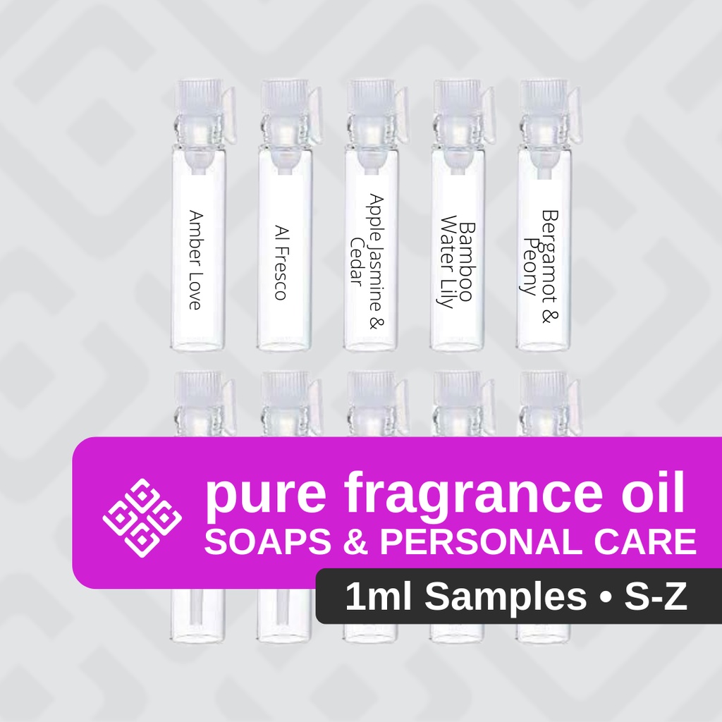 1ml Fragrance Samples for Soaps, Lotions, Shampoo, other Personal Care