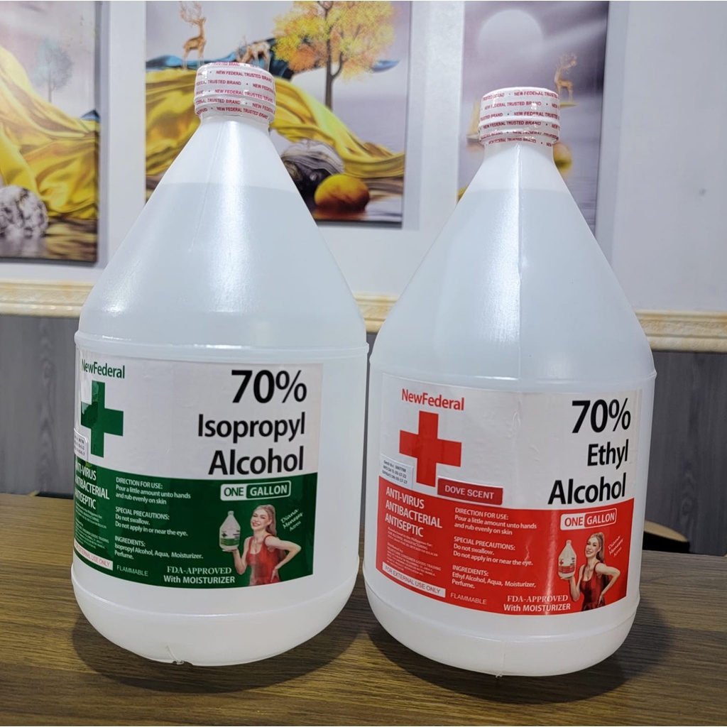 70 Isopropyl And Ethyl Alcohol 1gallon32liters Fda Approved Shopee Philippines 3091