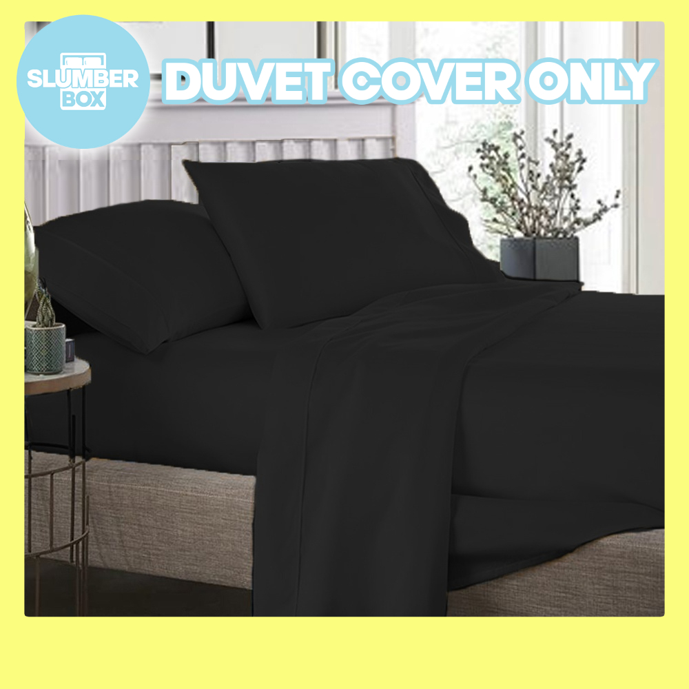 Slumber Box Duvet Cover Premium Plain Quilt Cover Zipper Bedding Thick Blanket Bed Comforter
