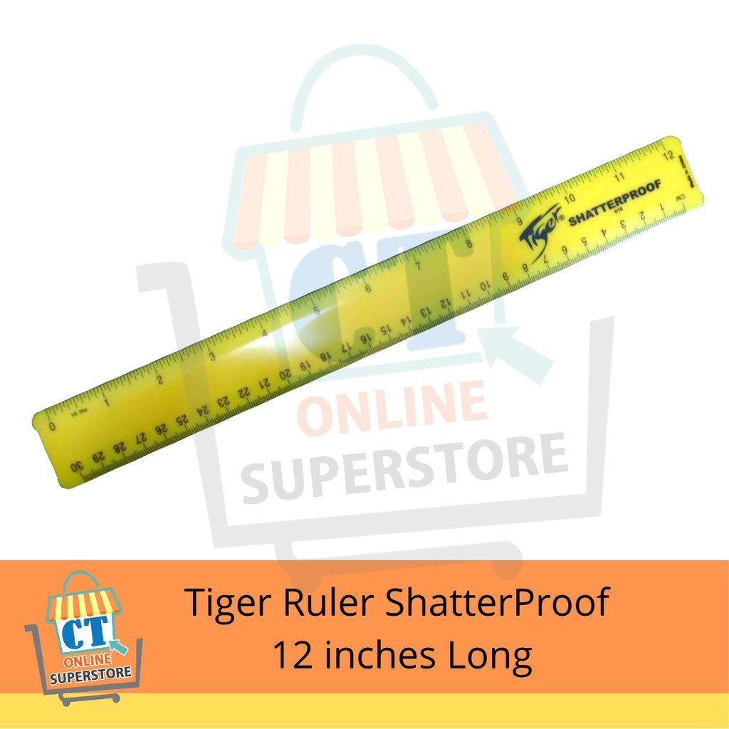 Tiger Ruler ShatterProof 12 inches Long | Shopee Philippines