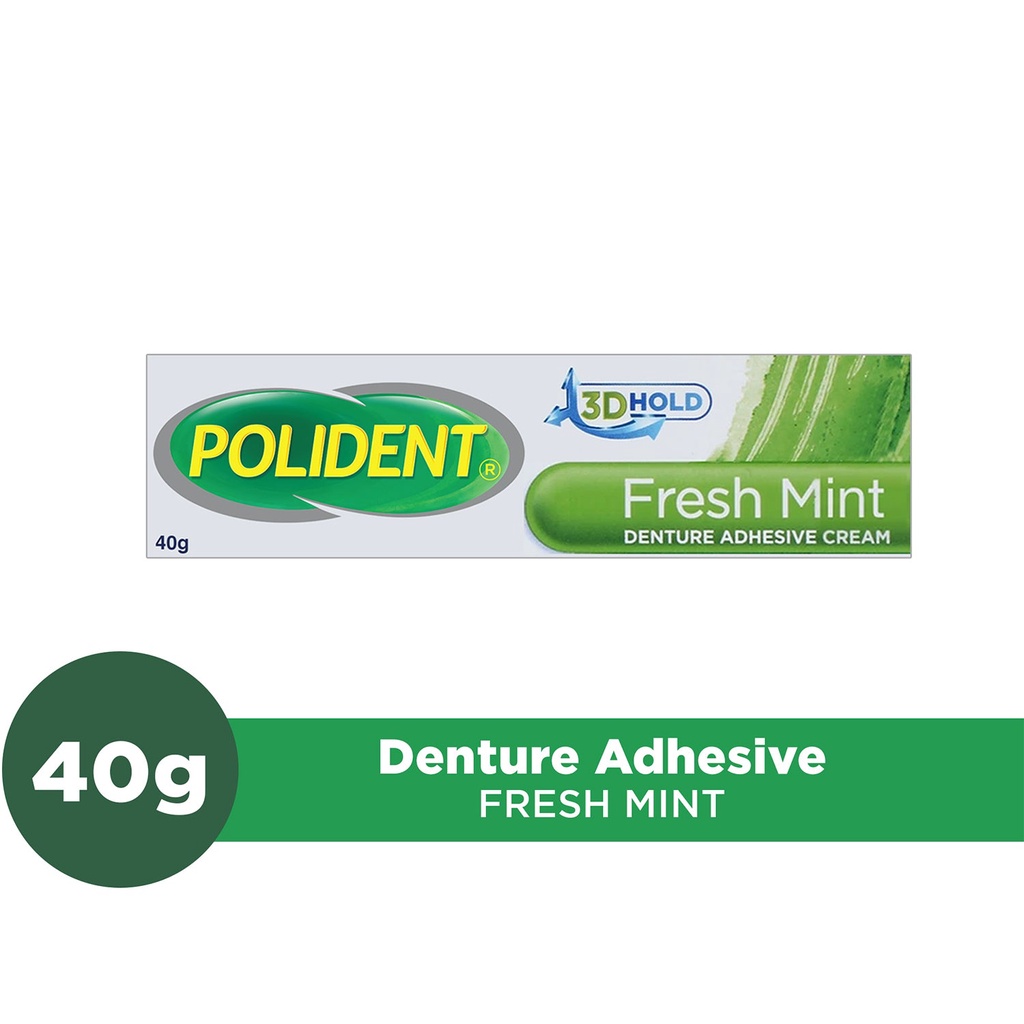 Polident Fresh Mint Denture Adhesive Cream 40g Shopee Philippines