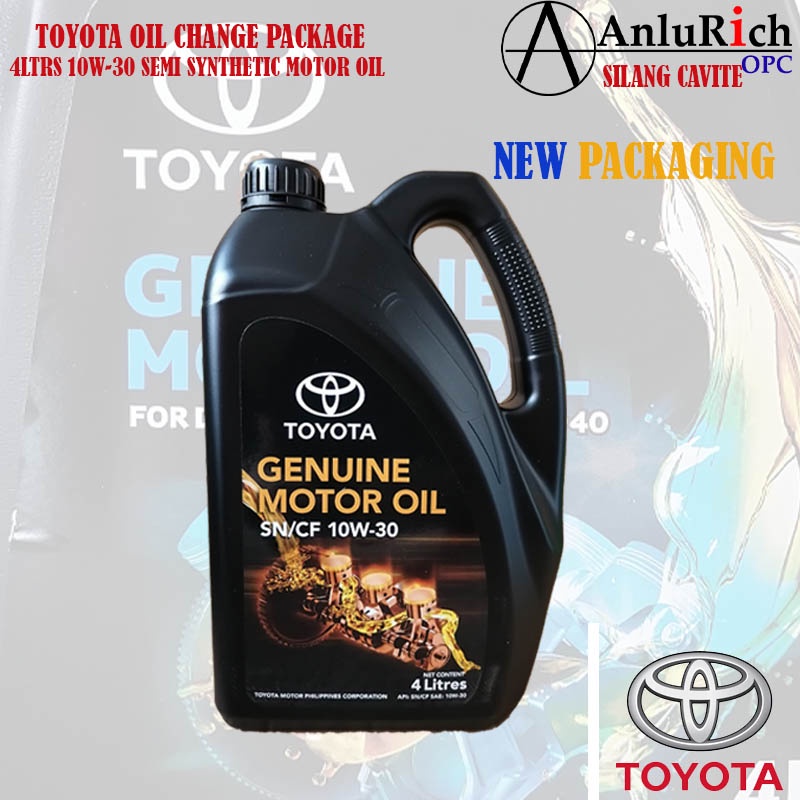 ORIGINAL TOYOTA MOTOR OIL 10W-30 SEMI-SYNTHETIC 4L (08880-83865 ...