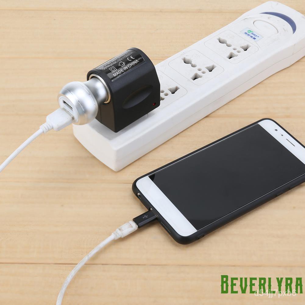 220V AC to 12V DC Car Lighter Wall Socket Plug Adapter Converter H8mZ