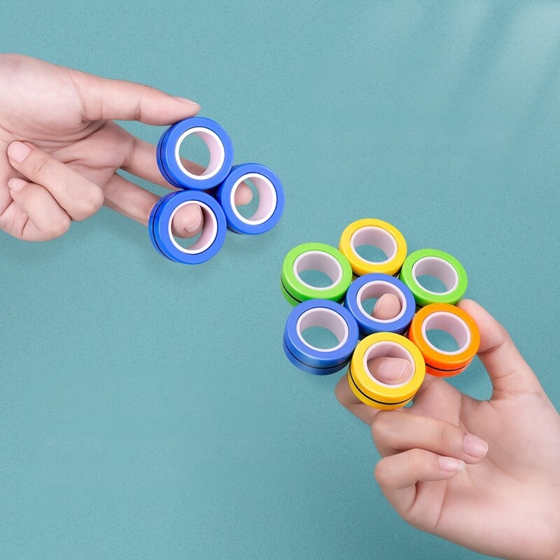 FinGears Magnetic Rings High Magnetic Spinning Top Ring Decompression ...