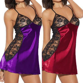 Sexy Sleep Dress Satin Sleepwear Silk Nightgown Women Nightdress