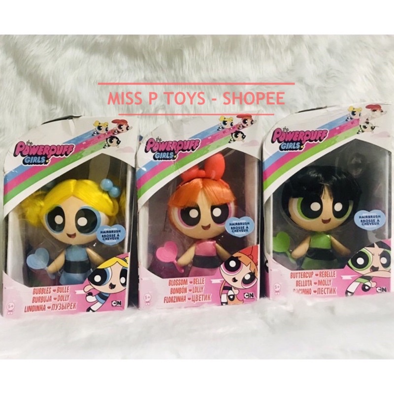 THE POWERPUFF GIRLS Blossom, Bubbles & Buttercup 6-inch Deluxe