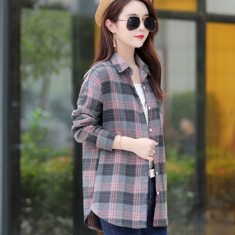 Checkered long 2024 sleeves outfit