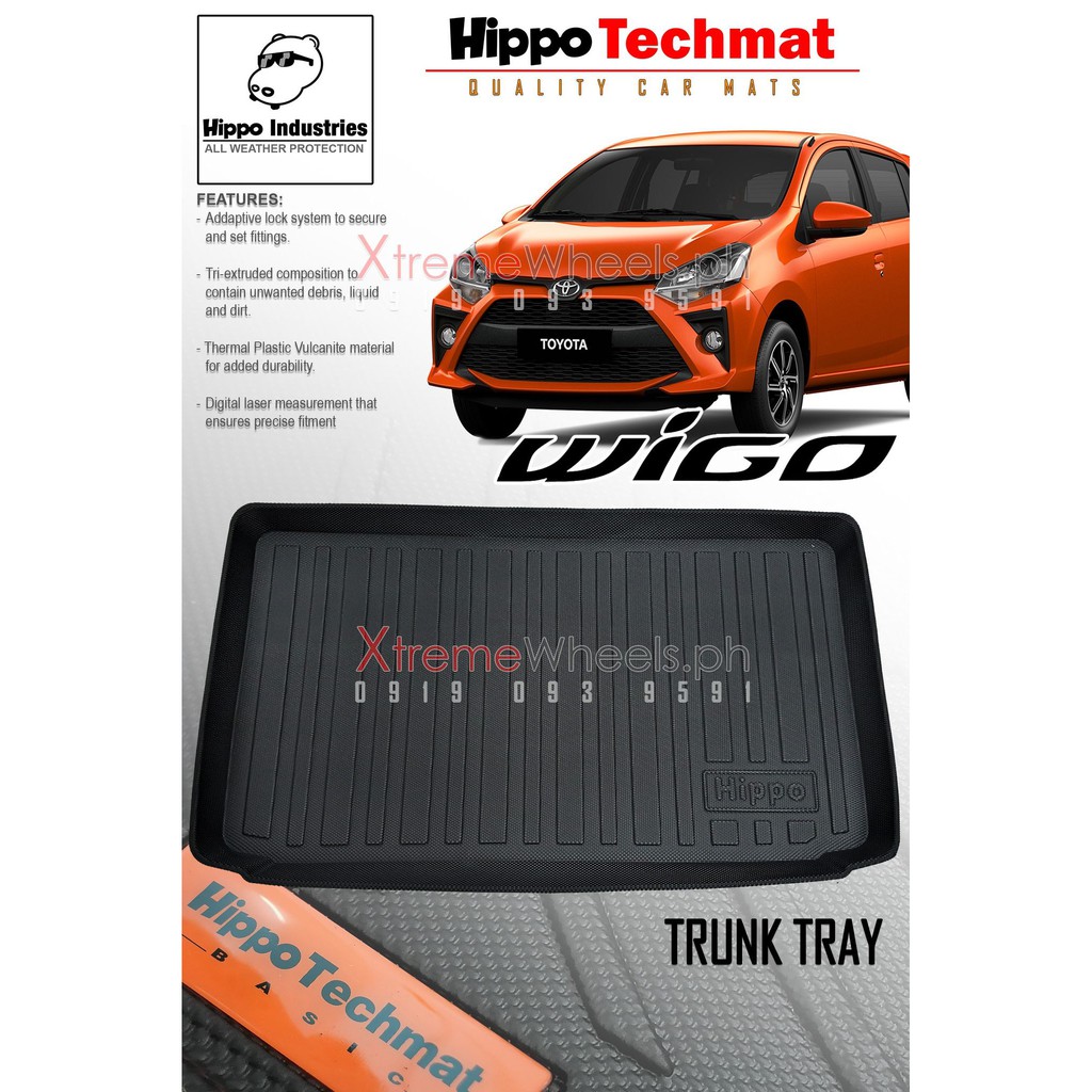 Toyota Wigo 20122023 Trunk / Cargo tray Hippo Thailand Deep Dish