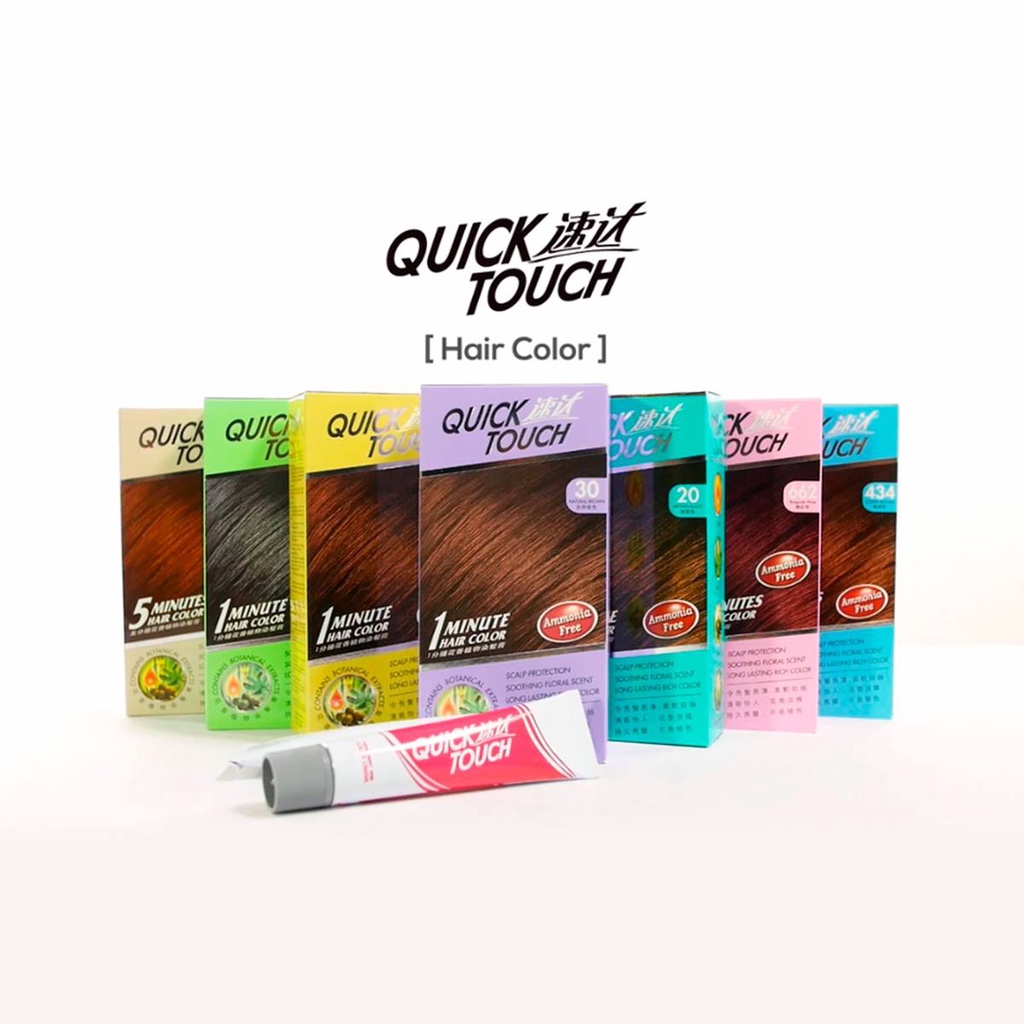 Quick Touch Permanent Hair Dye Colour Scalp Protection Ammonia Free ...