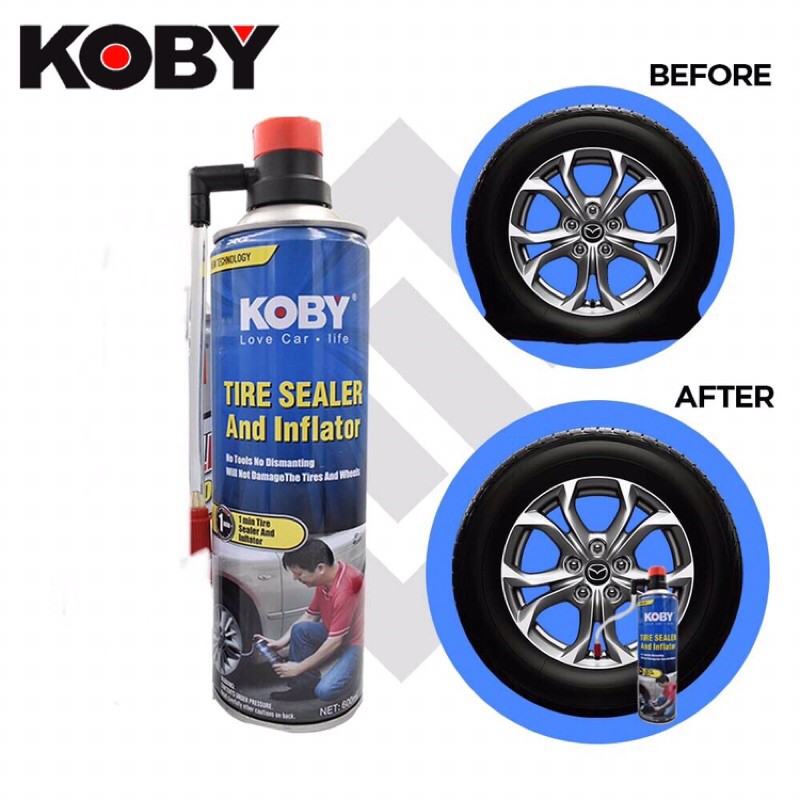 Koby Tire sealer and inflator (600mL) | Shopee Philippines