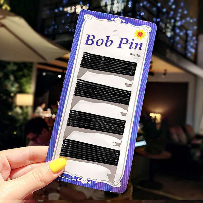 36PCS Black Bob Pin 6cm Large Side Clip Hair Pin Metal Hairpin Hairpins ...