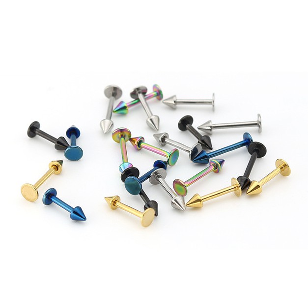 Lip Piercing Cheek Earring Genuine Stainless Steel JE018 | Shopee ...