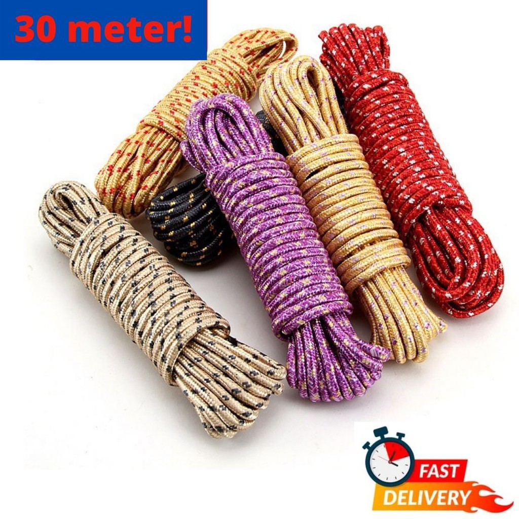 30Meter! Multipurpose Camping Rope / Drying Cloth Rope/ Laundry Rope ...