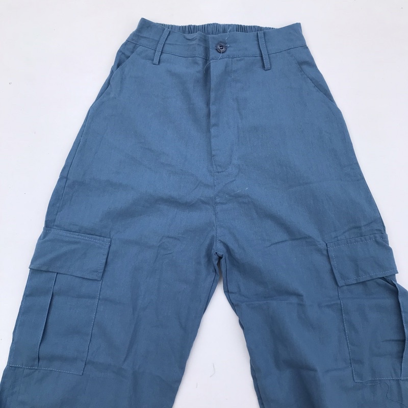 Highwaist Linen Cargo Pants• TIA_ngge | Shopee Philippines