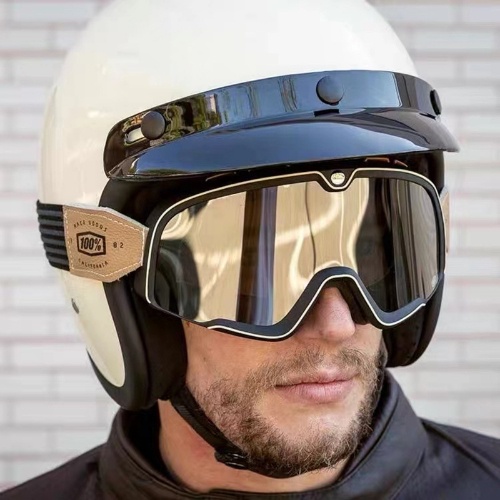 Retro helmet with sales goggles