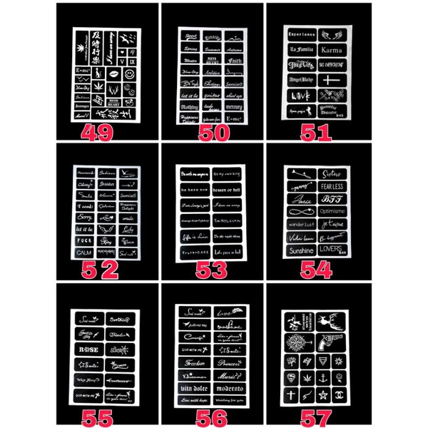 Wholesale HENNA KIT Prints/TEMPORARY Tattoos/TEMPORARY Tattoos Shopee