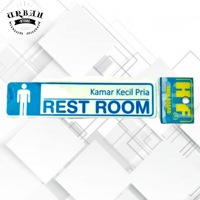 Sign Sticker - Rest Room (Men) | Shopee Philippines