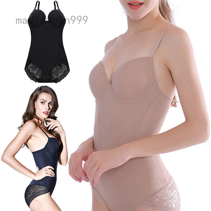 High Quality Women's Lace Body Shaper with Bra Bodysuit Shapewear Tummy