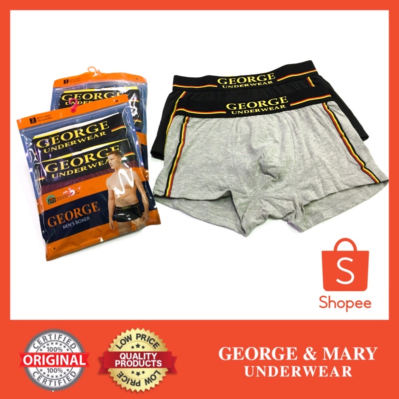 Two-pack of pure cotton basic boxer briefs
