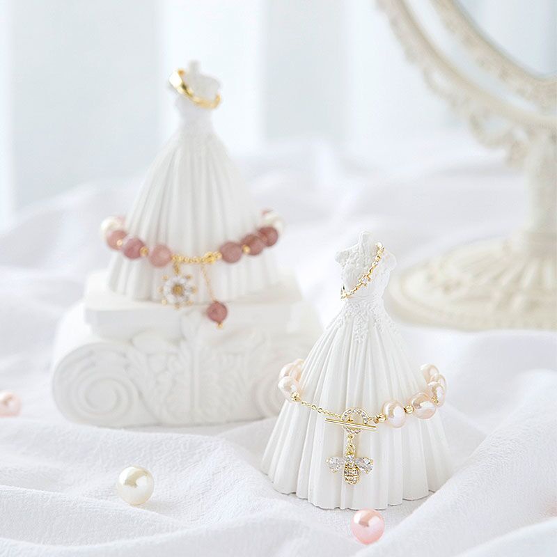 Jewelry Display Rack Princess Dress Plaster Bracelet Necklace Ring ...