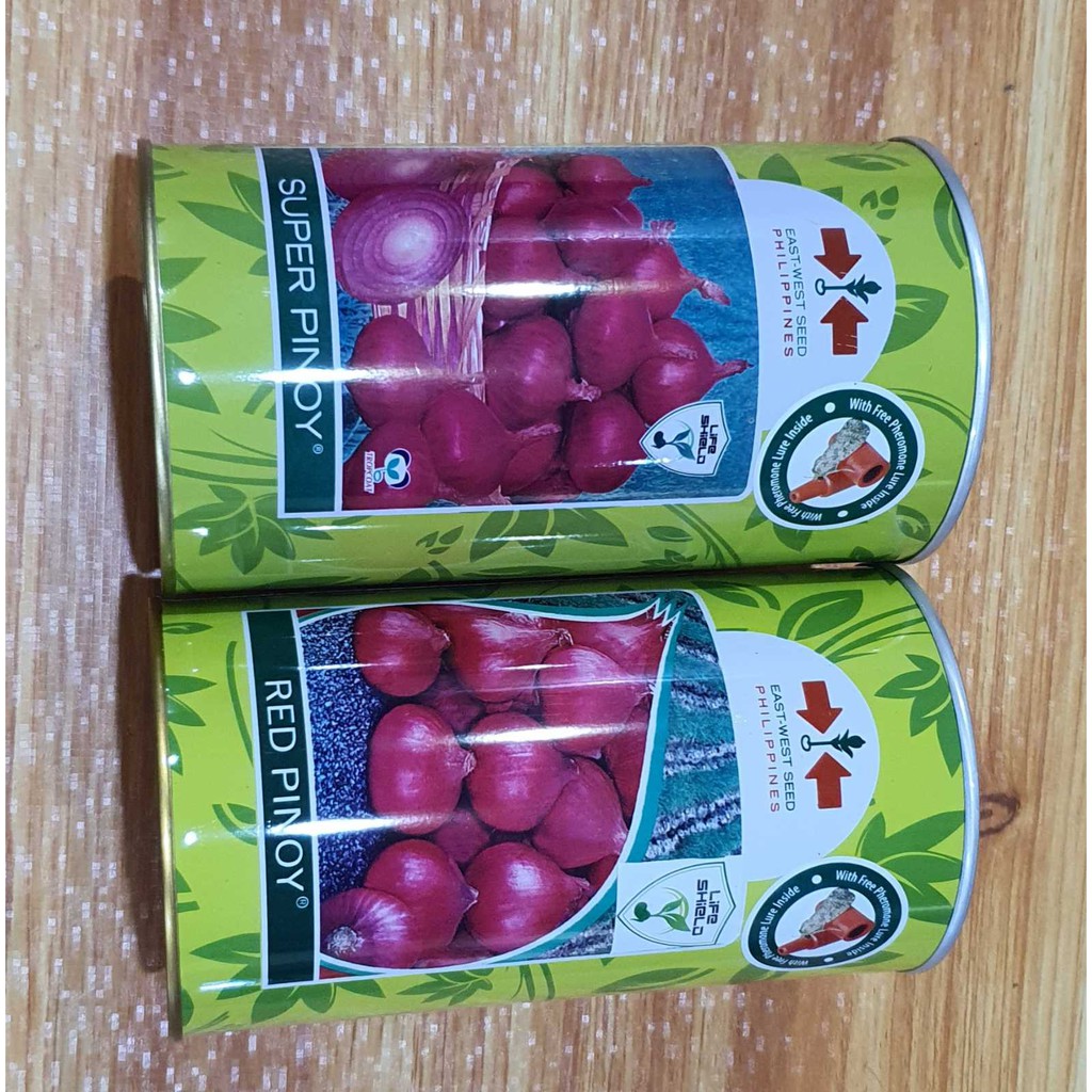 EAST WEST SEEDS SUPER PINOY AND RED PINOY VARIETY ONION SEEDS (400g CAN ...