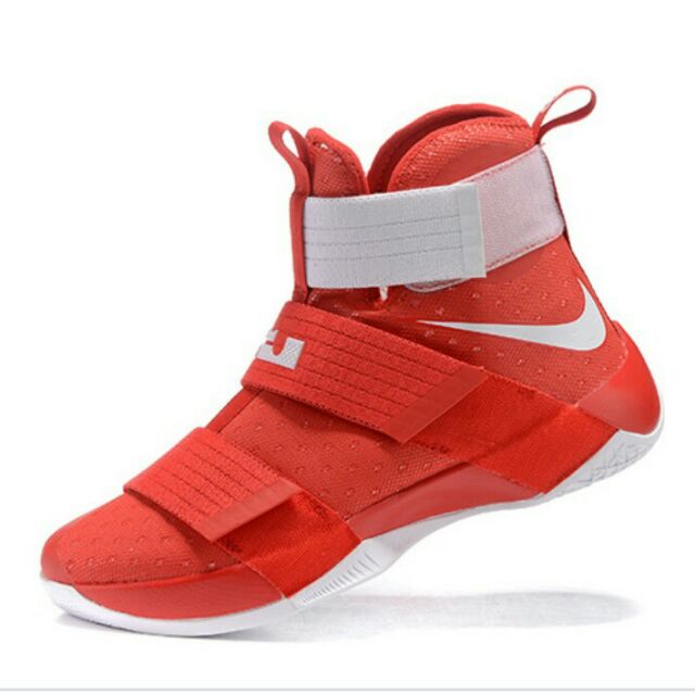 Lebron soldier 10 store red and white