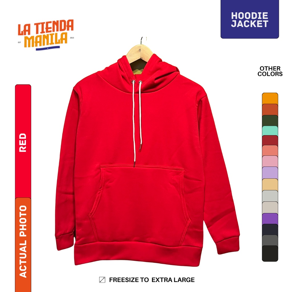 RED COLOR HOODIE JACKET BEST SELLER UNISEX Shopee Philippines