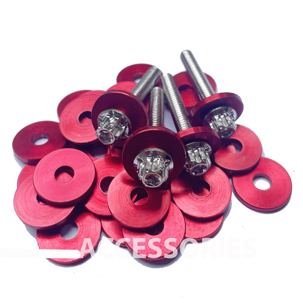 Long Temple 6mm Plain Red Attached to the Coat Suitable to Attach with ...