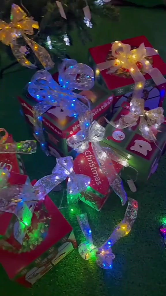 Ribbon LED Light String Gift Packing Decoration Battery Lamp Christmas ...