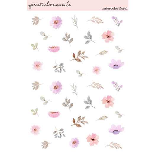 Planner Stickers - Watercolor Floral | Shopee Philippines