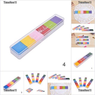 Multi-colour Non-Toxic Ink Pad Rubber Stamp Finger Print Craft